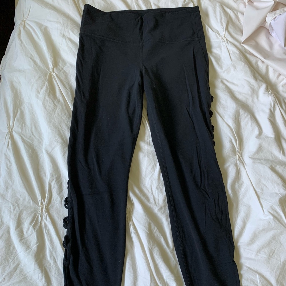 Athleta black cut out detail leggings